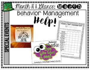 Sharing Sunday - Freebies and tips for behavior management during the spring months.
