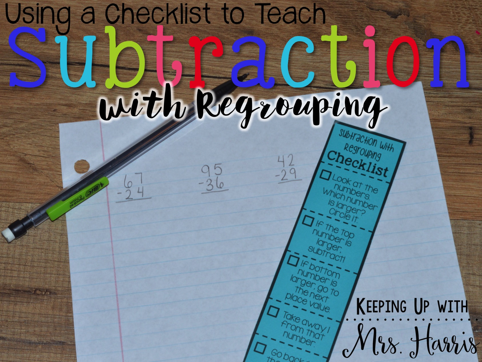 Subtraction with Regrouping is difficult for 2nd graders. Looking for an easy way to teach subtraction with regrouping? Here's your solution!