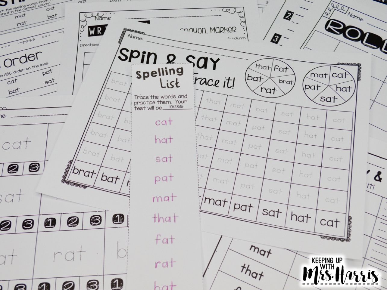 Editable Spelling Activities - make morning work, word work, homework or spelling centers easier and more effective!