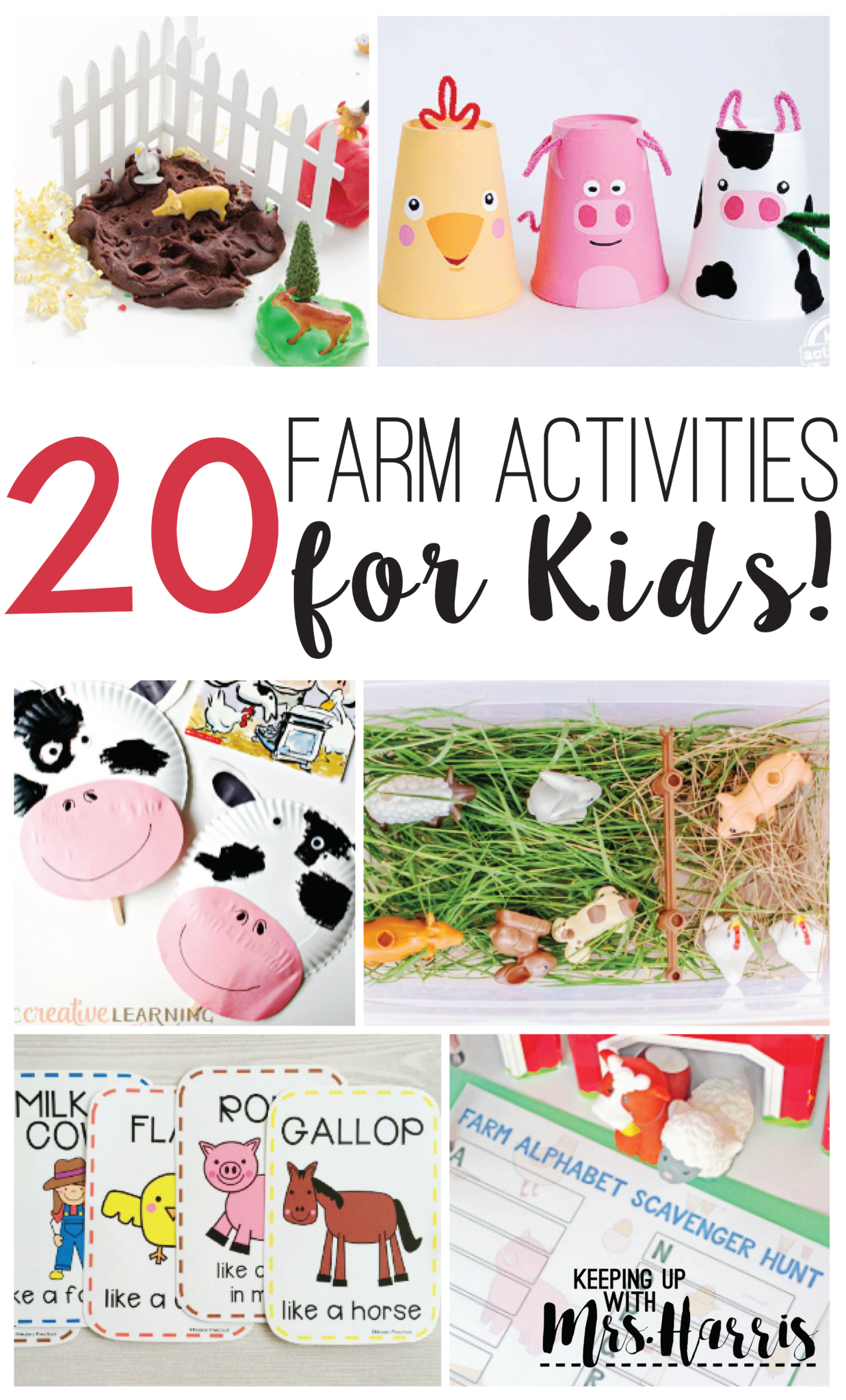20 Farm Activities for Kids-collection of 20 different farm activities