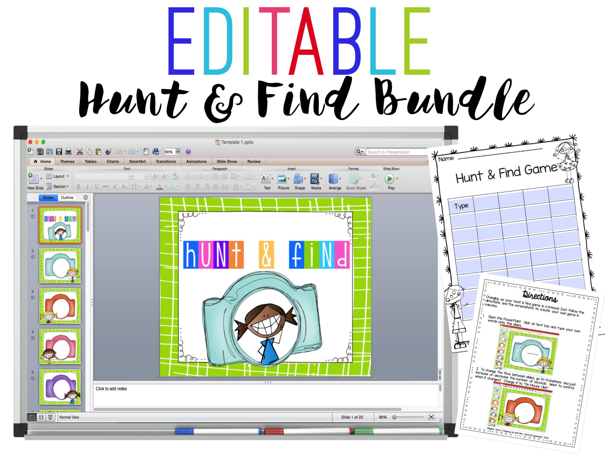Hunt and Find Games - Editable templates so you can make your own games!