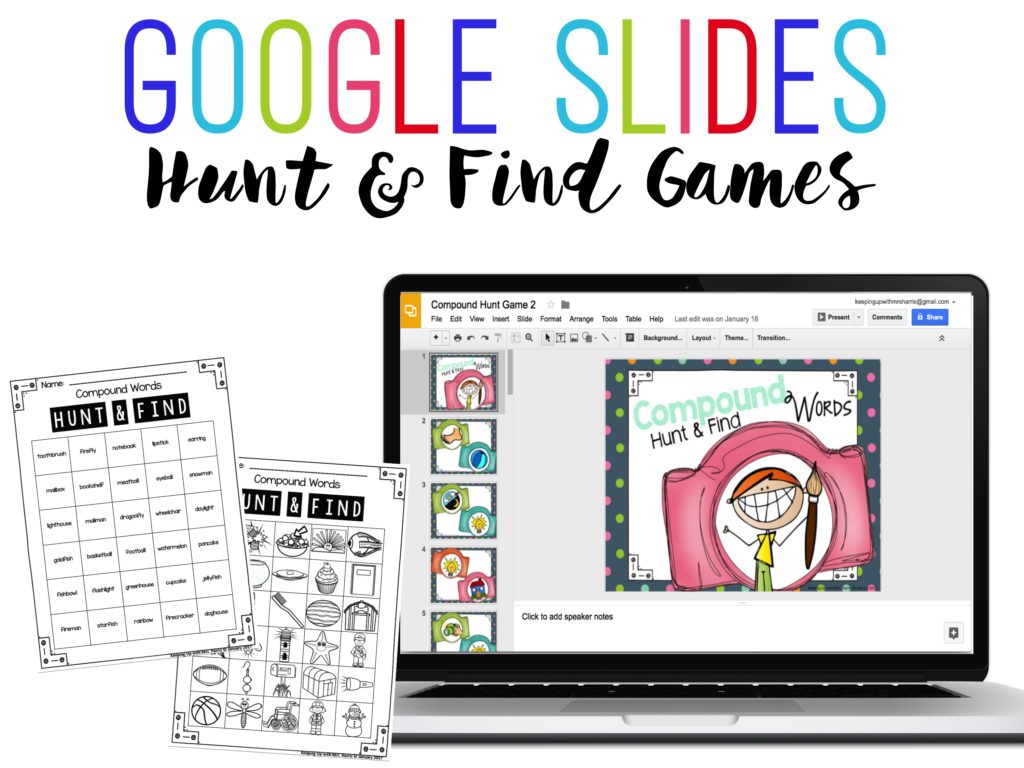 Hunt and Find Games - Can be played using Google Classroom or Google Slides