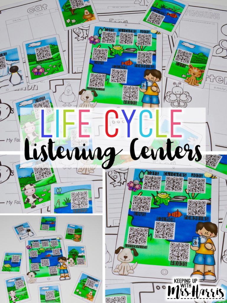 nonfiction books - listening center - listening centers for life cycles - science listening centers