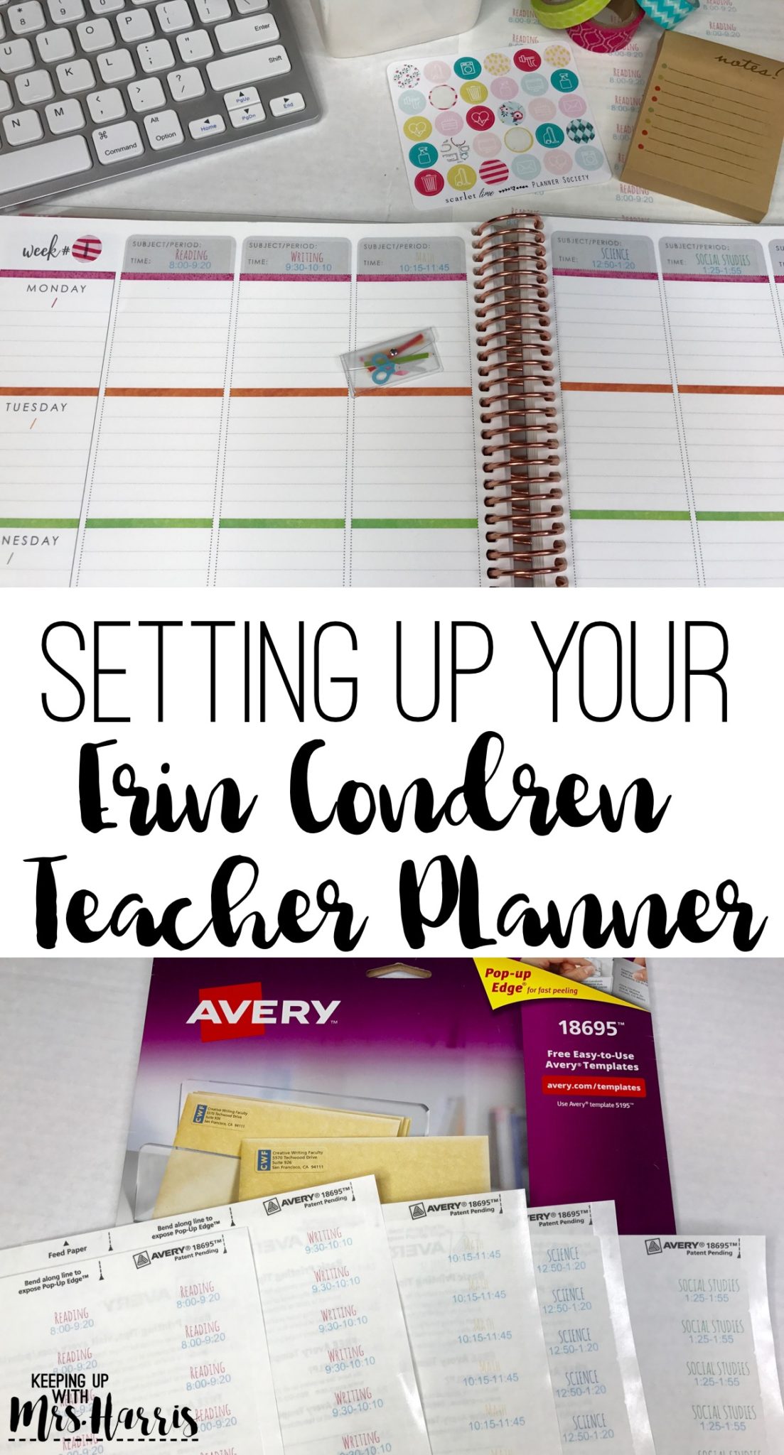 Erin Condren - Erin Condren Teacher Planner - Setting up your Erin condren Teacher Planner