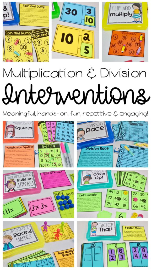 multiplication - multiplication activities - division activities - multiplication and division