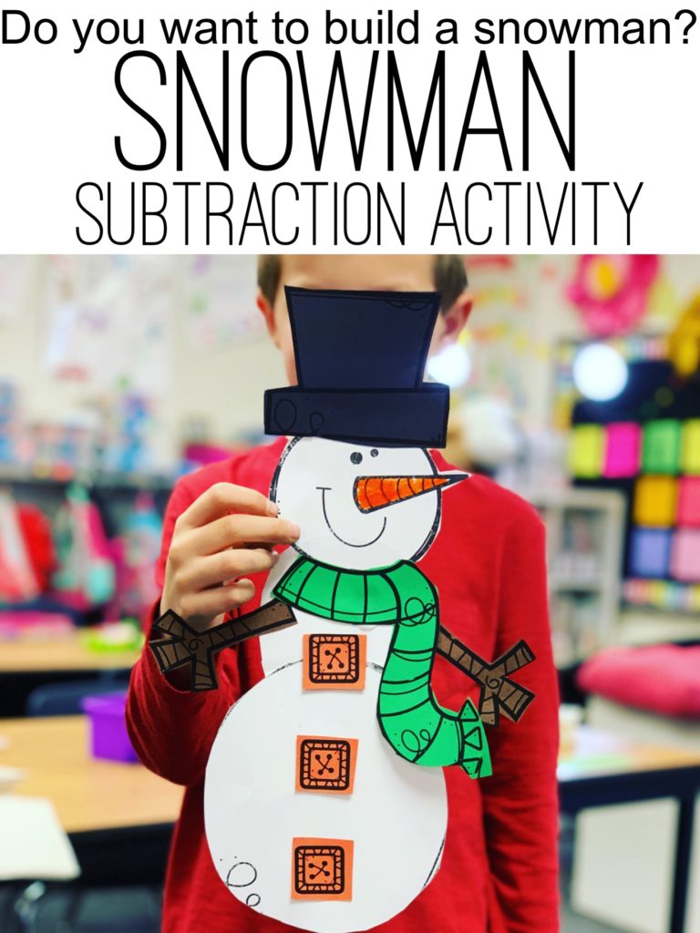Snowman Activities - Snowman Subtraction activity for winter months.