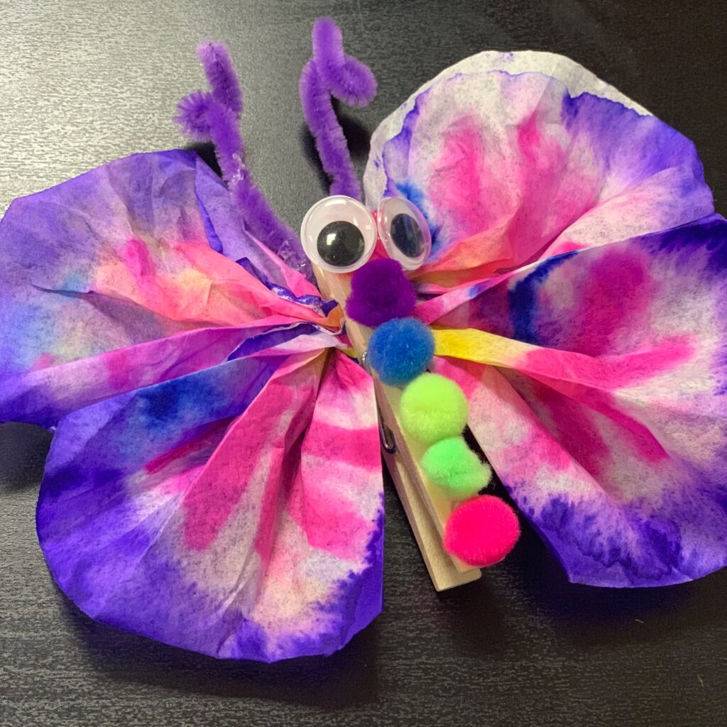 Butterfly craft for kids.  Perfect spring craft for elementary students.