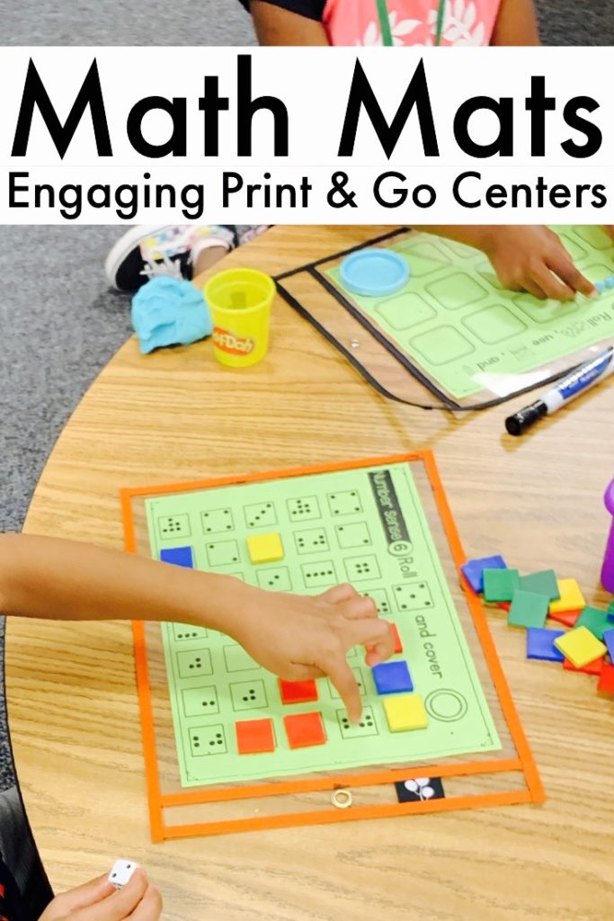Math centers for primary students that are low prep and easy to print and go!