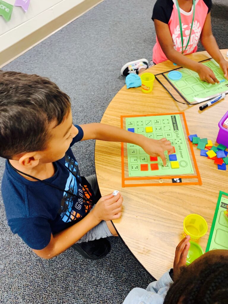 Math centers for primary students that are low prep and easy to print and go!