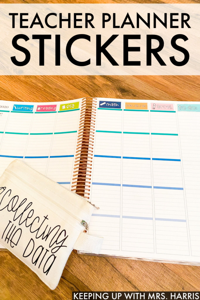 Setting up your teacher planner? I'm sharing how I print and prepare stickers for my Erin Condren Teacher planner along with free stickers!  Check it out!