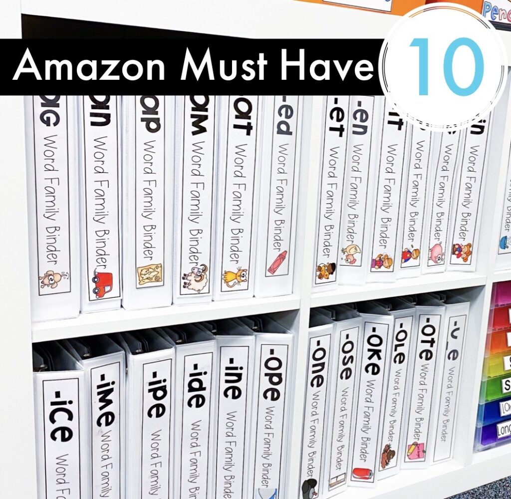 Amazon Classroom Must Have - White notebooks for classroom storage and materials.